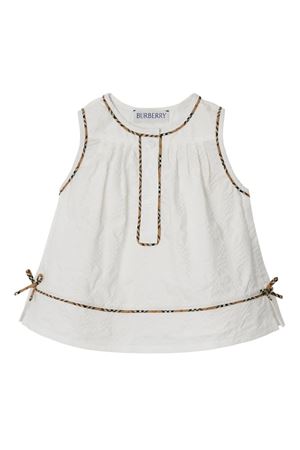 white cotton dress BURBERRY KIDS | 8078862A1464